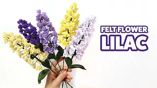 How to Make a Felt Lilac Flower | DIY Felt Flower Lilac Stem Tutorial