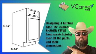 Making a Base 18 kitchen cabinet in VCarve Pro