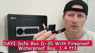 DAYI Safe Box D-35 With Fireproof Waterproof Bag, 1.4 ft3, Digital Keypad, Dual Alarm, Full Review