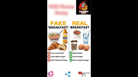 🔥Fake breakfast v/s real breakfast🔥#fitness🔥#wildfitnessgroup🔥#shorts🔥