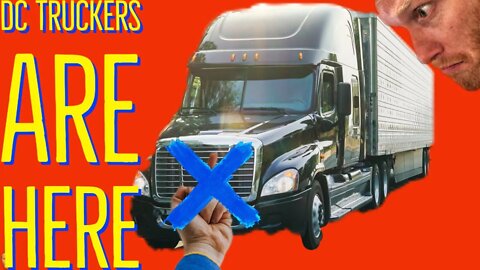 DC TRUCKER CONVOY GETS GREETED by MAN OFF HIS ROCKER | LOTS OF NO NO WORDS