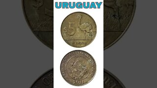 Uruguay 5 pesos 2011.#shorts #coinnotesz