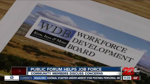 Public forums to be held for Workforce Development plans