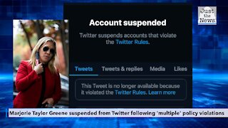 Marjorie Taylor Greene suspended from Twitter following 'multiple' policy violations