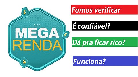 App Mega Renda Você vai ficar milionário, só que não