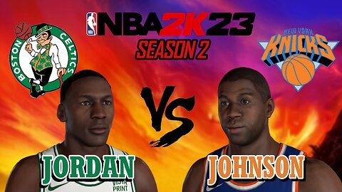 Michael Jordan vs Magic Johnson - Celtics vs Knicks - Season 2: Game 22 - MyLeague: All-Time Legends