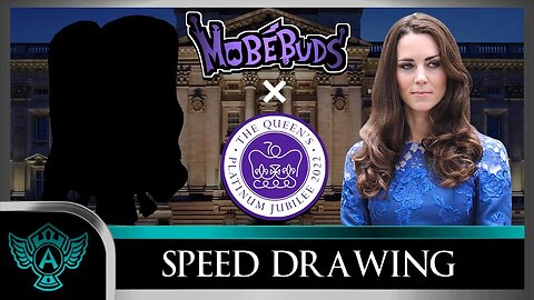 Speed Drawing: The Queen's Platinum Jubilee 2022 - Kate Middleton | Mobebuds Style