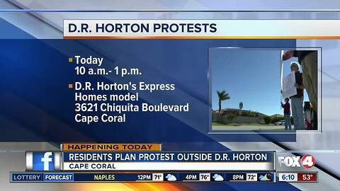 Cape Coral community planning protest against builder DR Horton