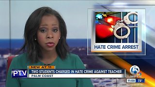 Two Florida student charged with hate crime after threats against black teacher