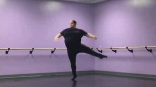 Unlikely ballet dancer shows off his amazing skills