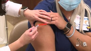 JFK Medical Center health care workers receive Moderna coronavirus vaccine