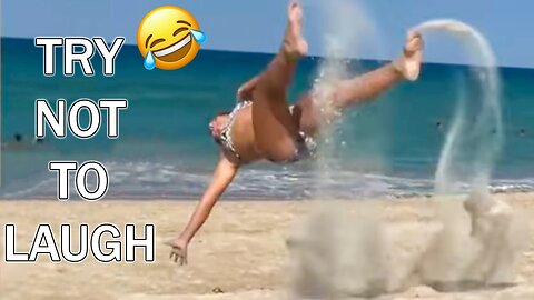 TRY NOT TO LAUGH Sexy Girl Fails Funny Video