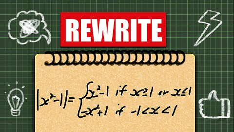 Writing the absolute value of a parabolic function as a piecewise function