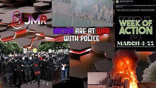 Antifa launch another TERRORIST ATTACK to police facility fire bombs & explosives police RETREAT