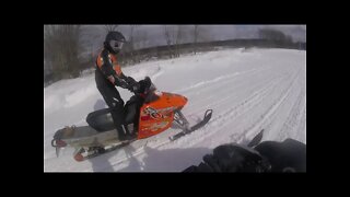 Snowmobile Trail Riding (Gaylord Michigan) Part 27