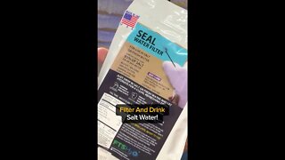 FILTER AND DRINK SALT WATER! | Seal Desalination Filter #shorts