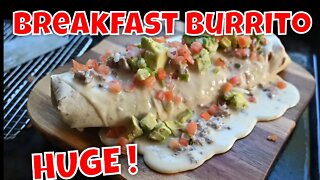 Monster Breakfast Burrito on the Blackstone Griddle