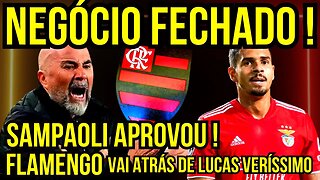 NEGÓCIO FECHADO! SAMPAOLI APROVOU E FLAMENGO NEGOCIA COM LUCAS VERÍSSIMO - É TRETA! NOTÍCIAS DO FLA