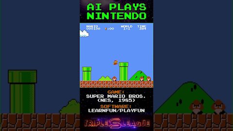 AI Plays Nintendo: What If Playfun Ignores The Points In Super Mario Bros.? | #Shorts