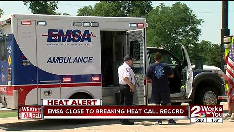 EMSA close to breaking heat-related call total from last year