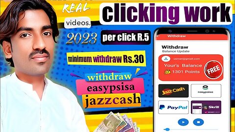 easypsisa and jazzcash withdrawal earning app / click and earn money / Rs.560 daily earning free