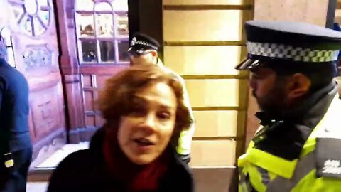 Police Arive Out Side The London Coliseum After Man Was Assaulted Protesting Mask Mandates