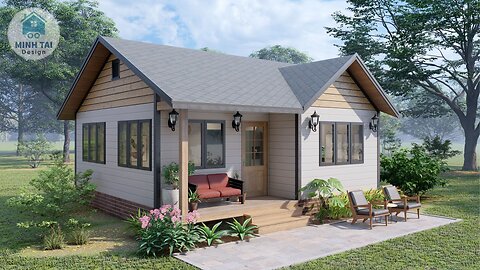 Charming Tiny House Design With Cozy Porch - Small House Plans