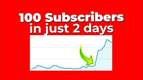 How to get First 100 Subscribers in just 2 Days (GUARANTEED) @algrow