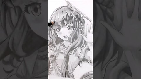 How to draw anime using only one pencil. #shorts #anime