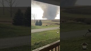 The Wapello County tornado seen from 4 miles south of Hedrick.