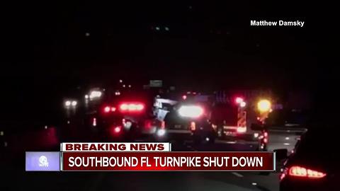 Crash on Florida Turnpike has all SB lanes blocked
