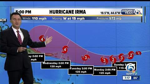 Saturday Evening Hurricane Irma Tropical update