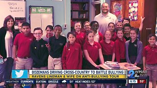 Ravens guard Bradley Bozeman & wife driving cross-country to battle bullying