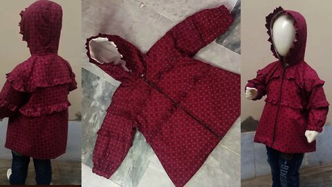 Winter top cutting and stitching for baby girls