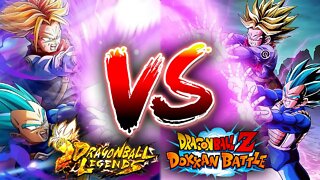 Father Son Galick Gun - Side by Side Gameplay Comparison (Dragon Ball Legends/Dokkan Battle)