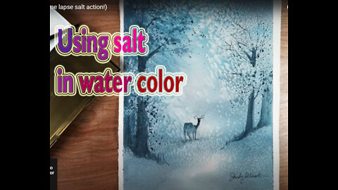 How to use salt in water color painting