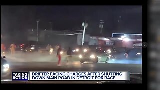 Drifter facing charges after shutting down main road in Detroit for race