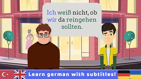 Deutsch lernen | Dialog | Ein Geschenk für Maria?🎁 | Wortschatz | Verben