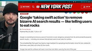 Google AI GOES INSANE, Tells People To EAT GLUE And ROCKS, Google Will CRASH Losing The AI Race