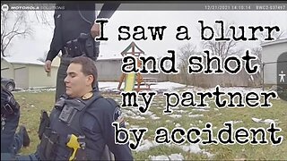 Cop shoots at blurr, hits fellow cop