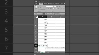 Sample Standard Deviation on Excel - Tagalog