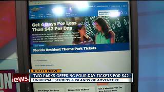 Universal offers Fla. residents $42 ticket deal