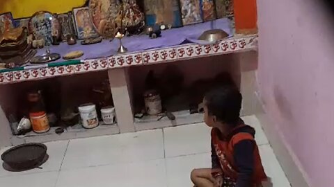 cute baby chanting