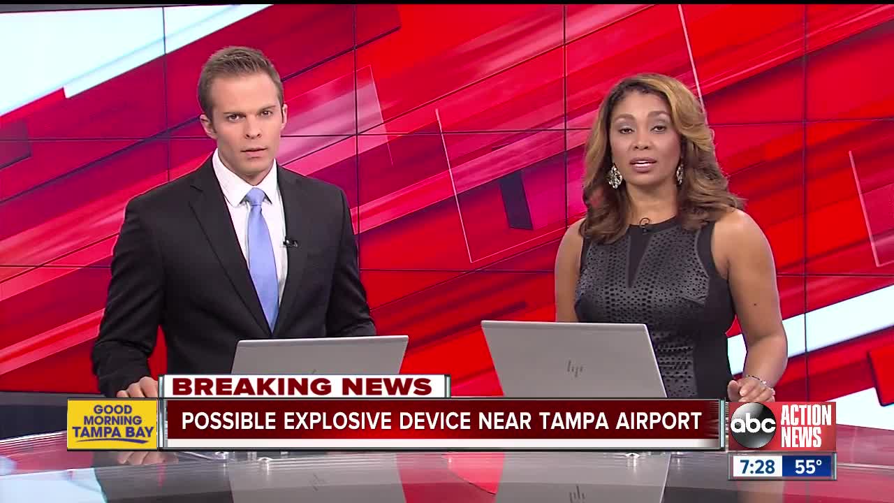 Possible explosive device near Tampa International Airport