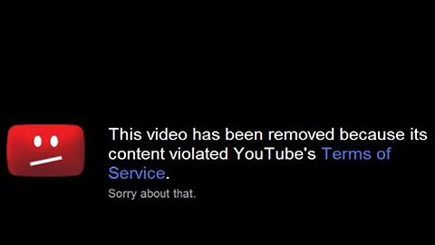 YOUTUBE REMOVED MY VIDEO