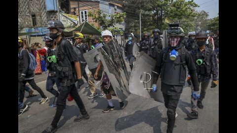 Protesters adapt tactics after Myanmar police use violence