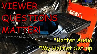 Best GoPro motovlog Helmet set up, viewers questions.