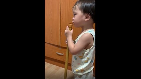Funny Video - Little Boy Trying Hard To SING and ACT🤣