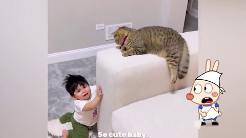 Funniest American Babies Play With Cats for the First Time || Cool Peachy COOL PEACHY