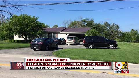 FBI agents at former Ohio House speaker Rosenberger's house, storage unit
